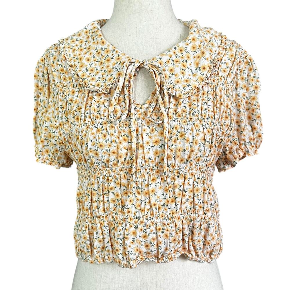 Elodie Multicolor Collared Crop Top Women's Size XL | 70-47